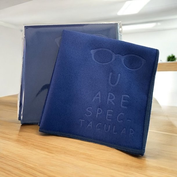 Mikrofiberklud Suede i navy 20X20cm